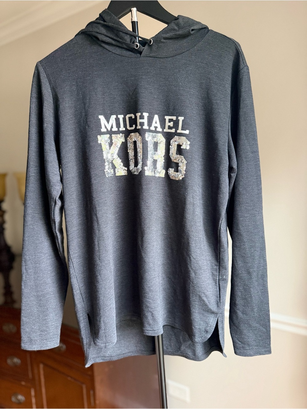 Michael Kors Women’s Hooded Sweatshirt - Charcoal